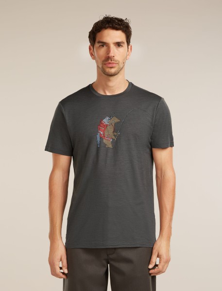 ICEBREAKER Men Merino 150 Tech Lite SS Tee Bear Catch