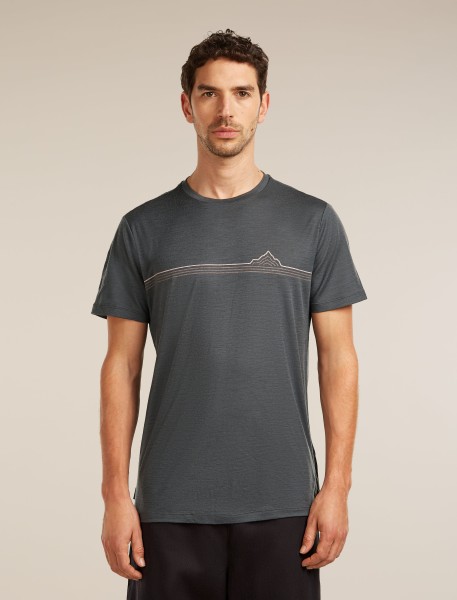ICEBREAKER Men Merino 150 Tech Lite SS Tee Range Stripes