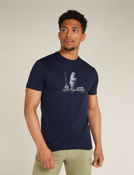 ICEBREAKER Herren Shirt "Merino 150 Tech Lite SS T Pol Paddle"