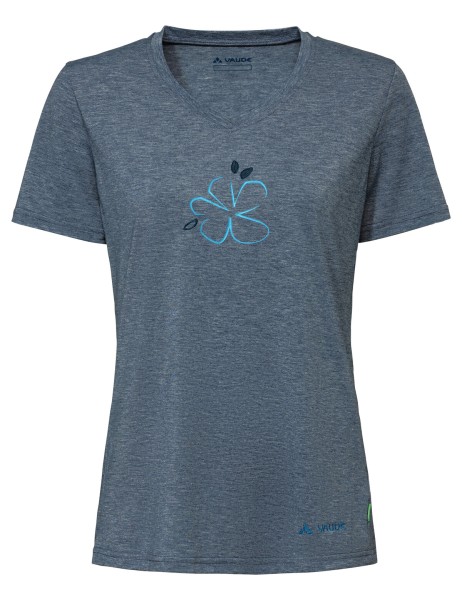 VAUDE Wo Skomer Print T-Shirt III, dark sea uni, 38